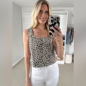 Entro Leopard Print Women's Size Large Top